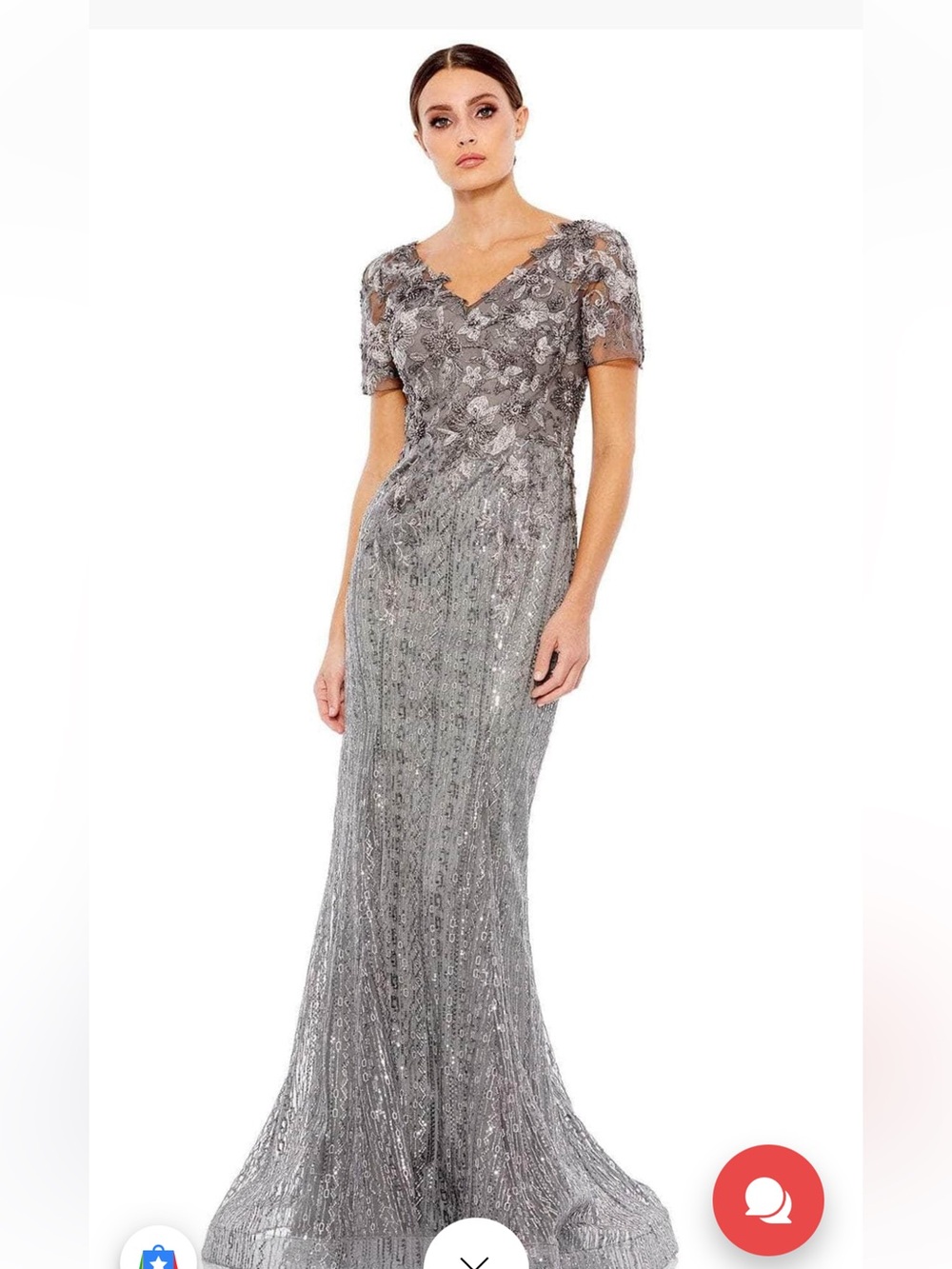 NWT MAC DUGGAL 20282 Maxi Beaded and Sequined Formal Maxi size 10